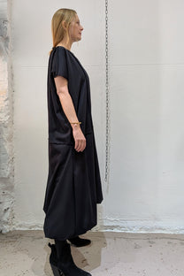 NRK Dress - Long Bubble French Terry - Black