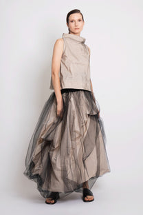 NRK Long Volume skirt Mesh Overlay