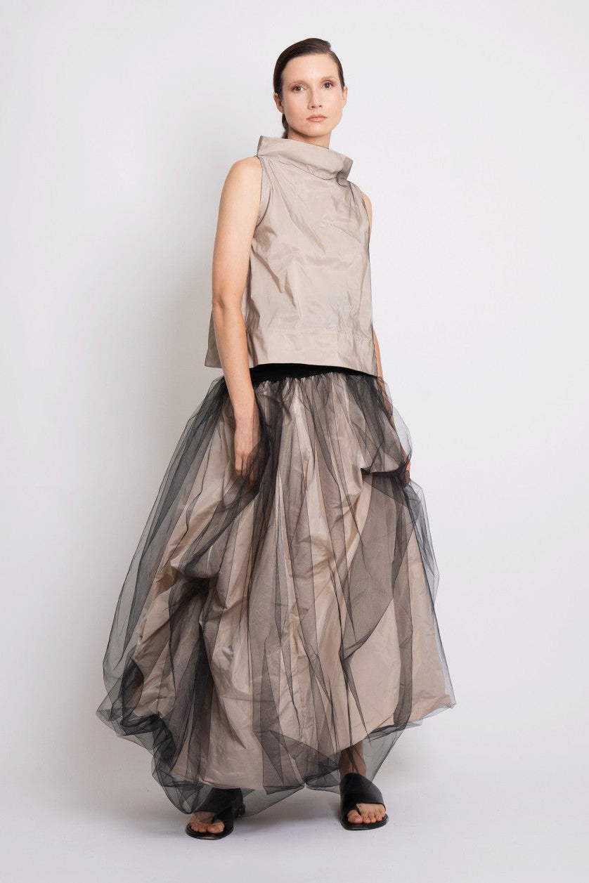 NRK Long Volume skirt Mesh Overlay