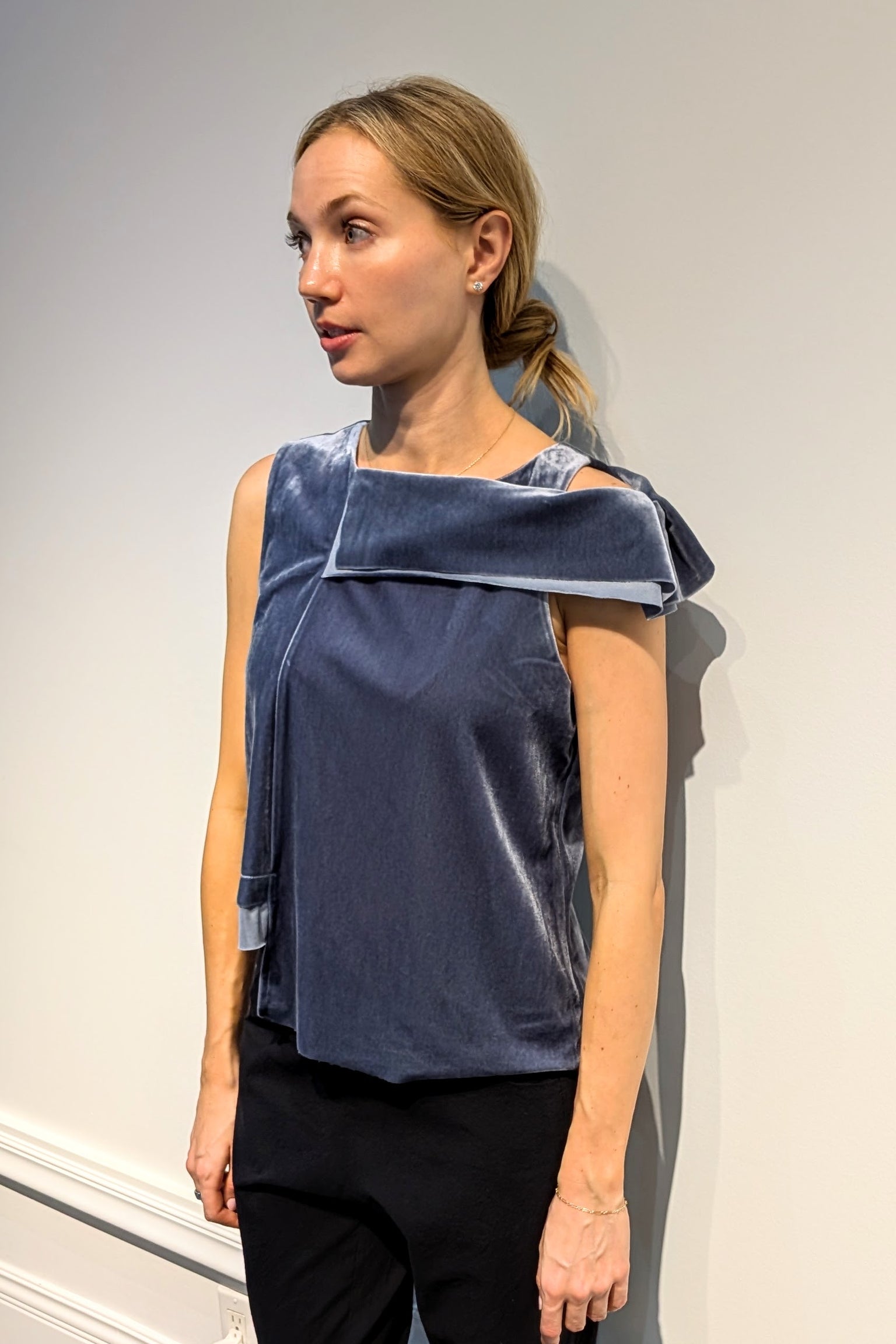NY77 Design Blue Velvet Tank Top - LiLi The First boutiques, NY and DC