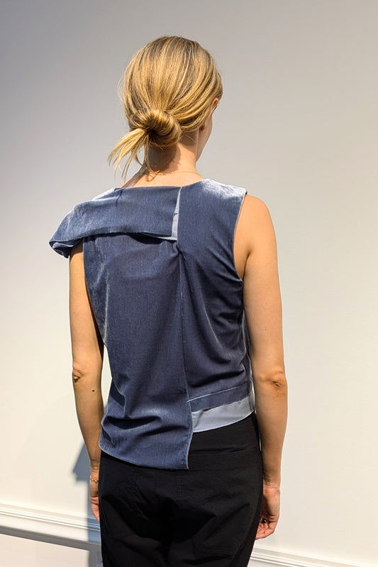 NY77 Design Blue Velvet Tank Top - LiLi The First boutiques, NY and DC