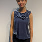 NY77 Design Blue Velvet Tank Top - LiLi The First boutiques, NY and DC