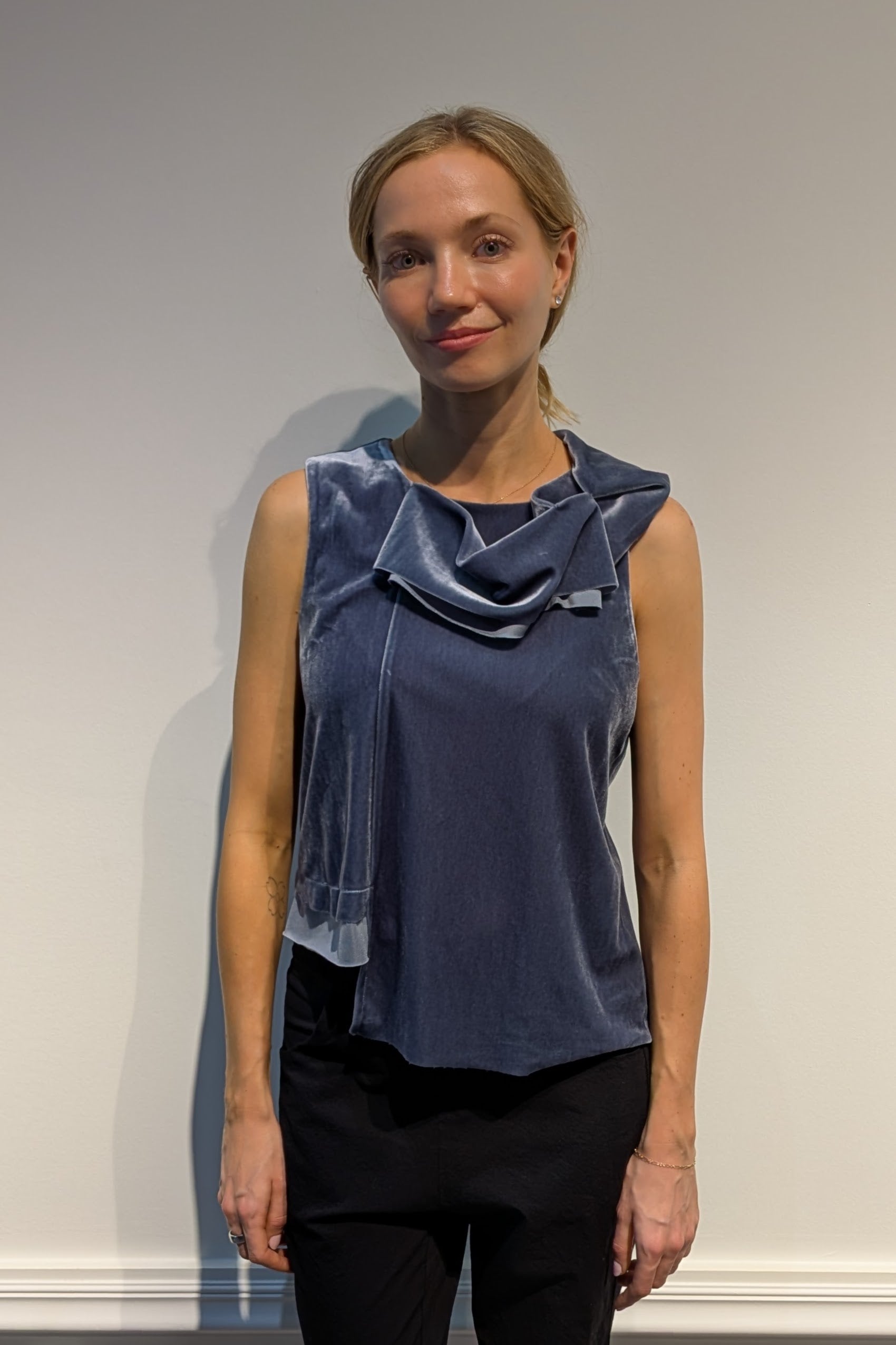 NY77 Design Blue Velvet Tank Top - LiLi The First boutiques, NY and DC