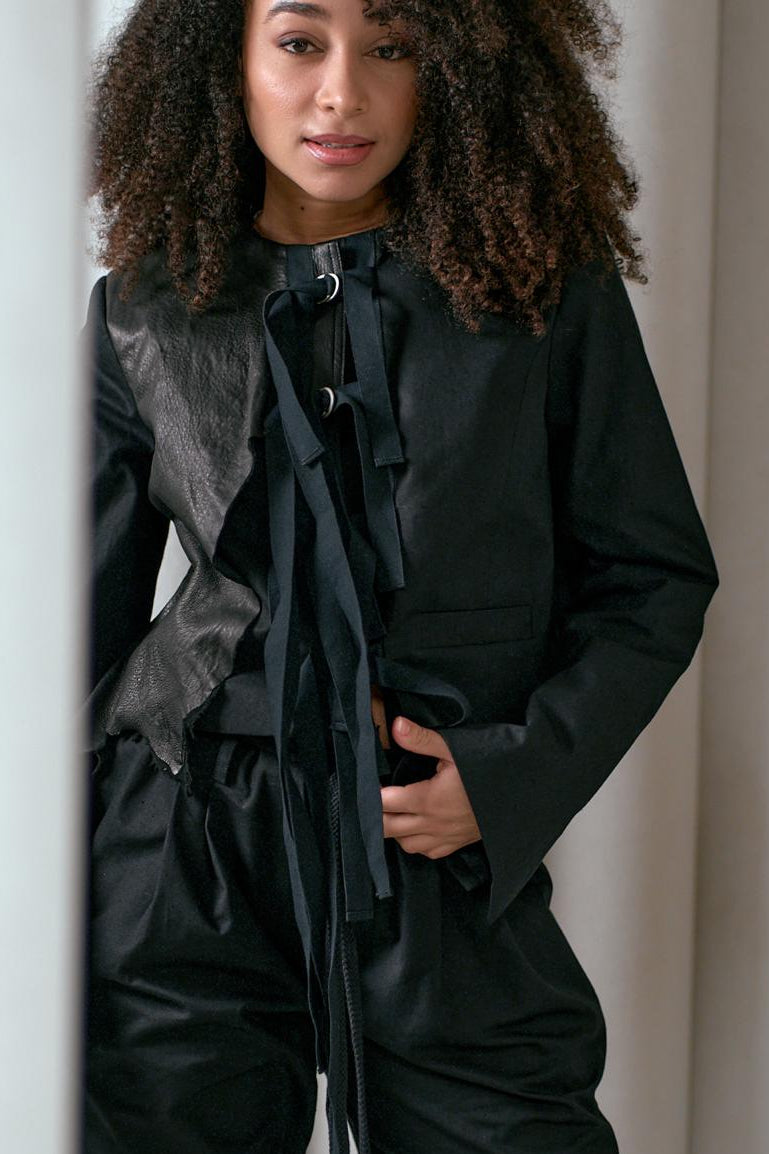 NY77 - Blazer - Jacket - Cropped - Raw Leather