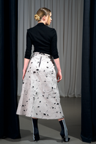 NY77 - Skirt - Denim Khaki midi - Distressed
