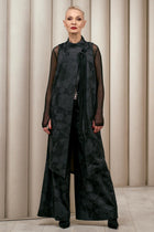 NY77 - Vest - long - abstract - grey