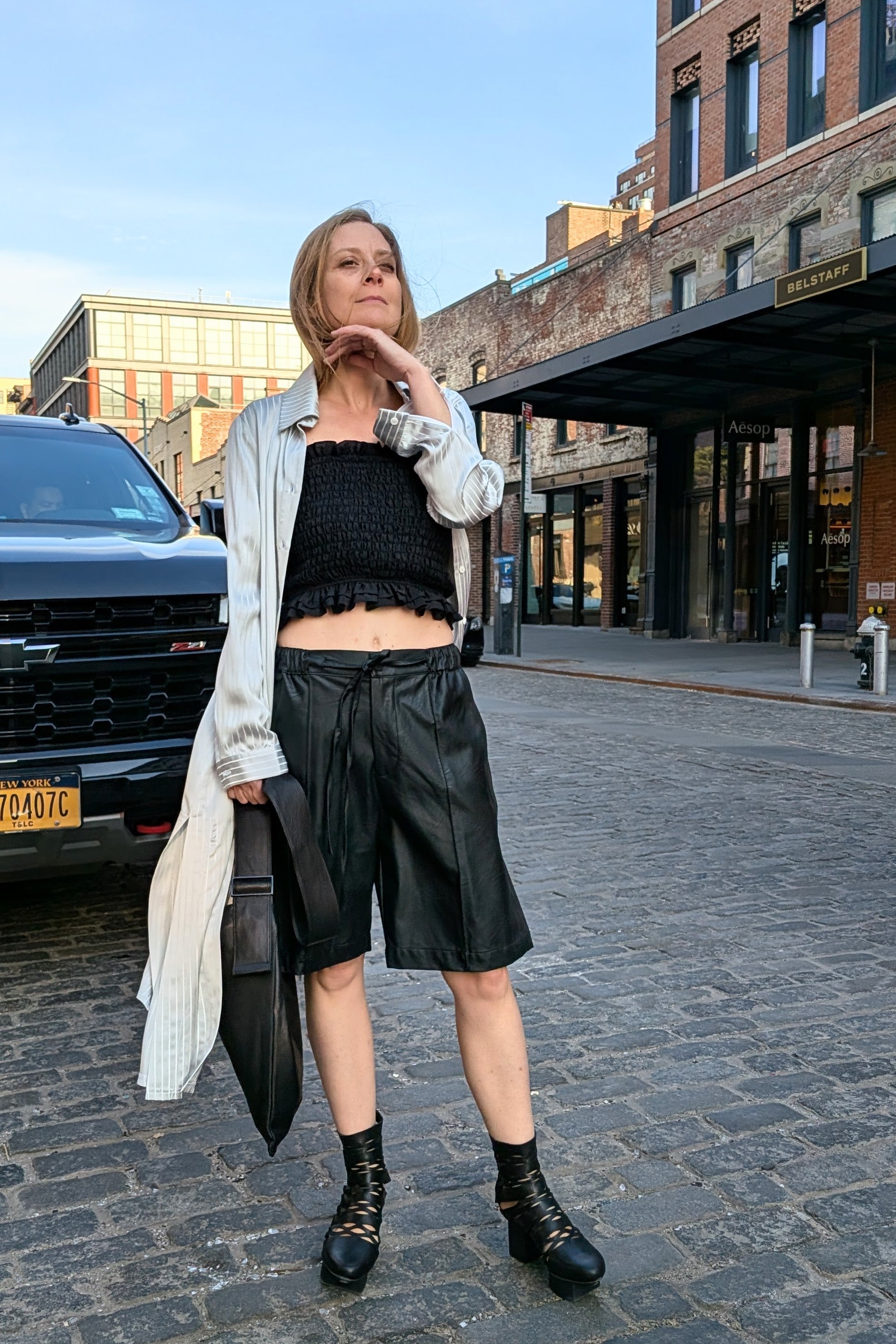 NY77 - duster - shirt dress - Silver