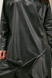 NY77 Design - Tunic - vegan faux leather - asymmetric