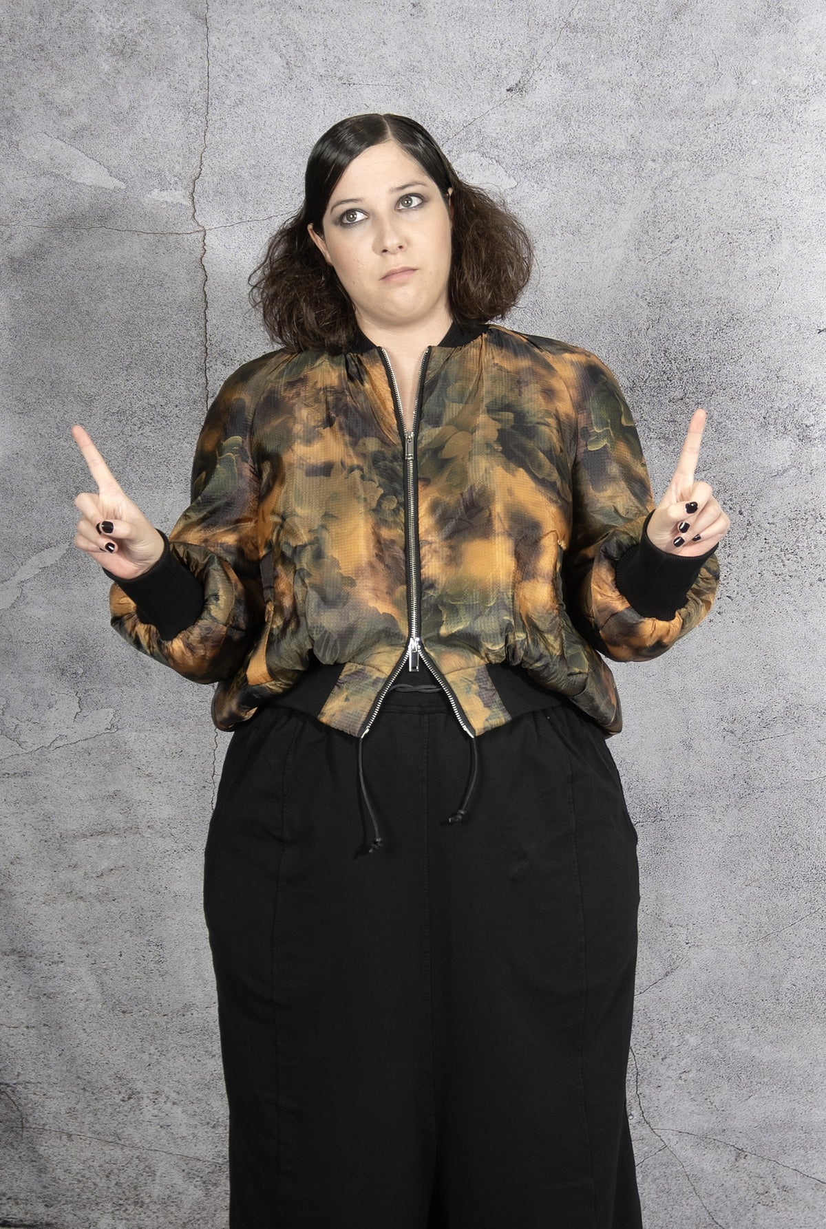 NY77 Design - jacket - comber - nylon - abstract - Sumingashi - yellow