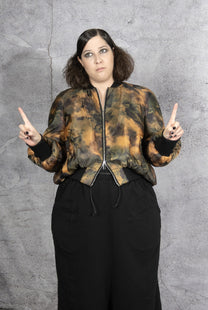 NY77 Design - jacket - comber - nylon - abstract - Sumingashi - yellow