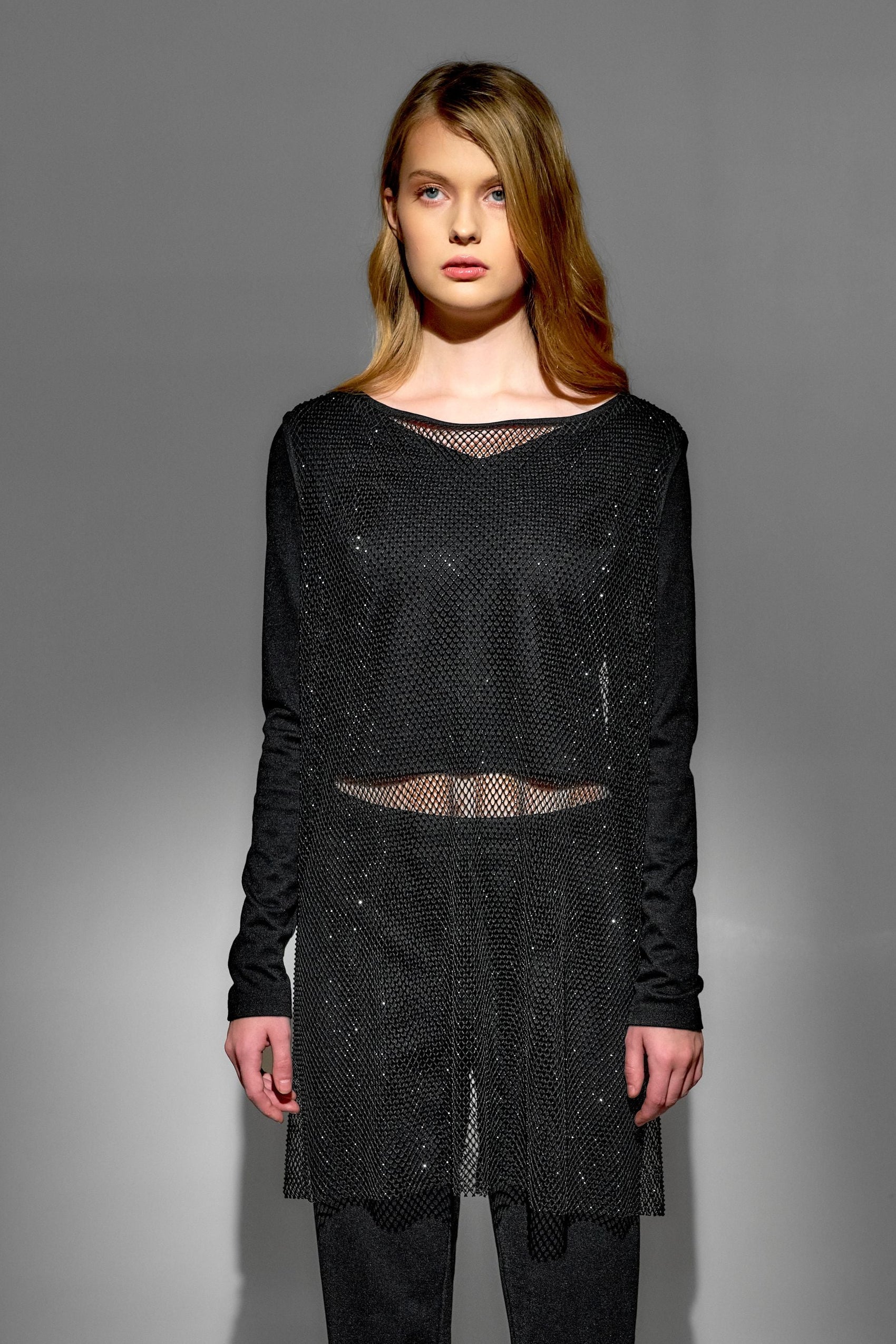 NY77 Design Ellis Top - Sparkle stones over a net base. Available at LiLi The First boutiques NYC and Washington DC