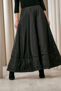 NY77 Design Skirt  - Maxi - A line - Black - padded