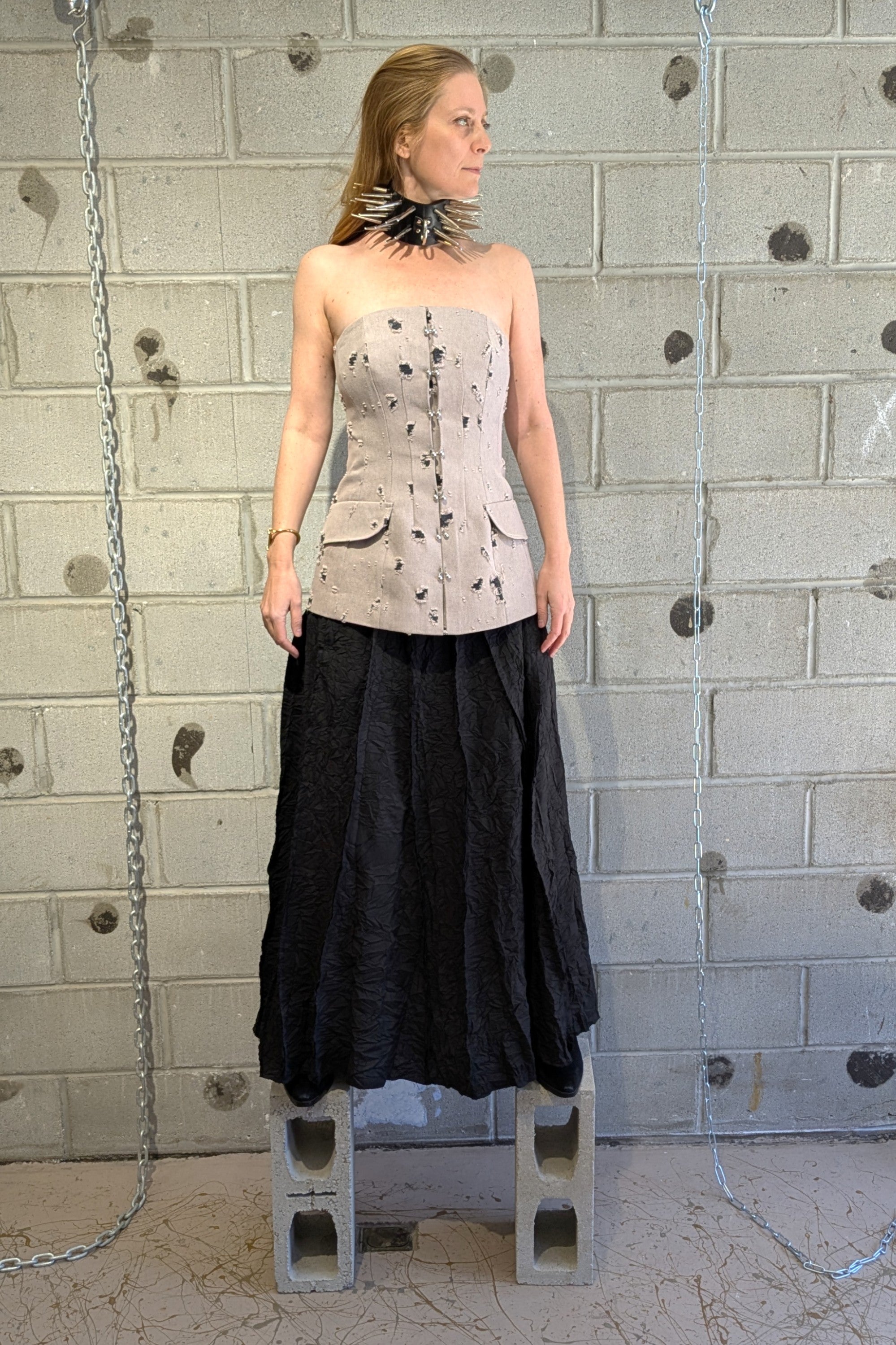 NY77_Long_Bustier_Strapless_Top_back_zipper