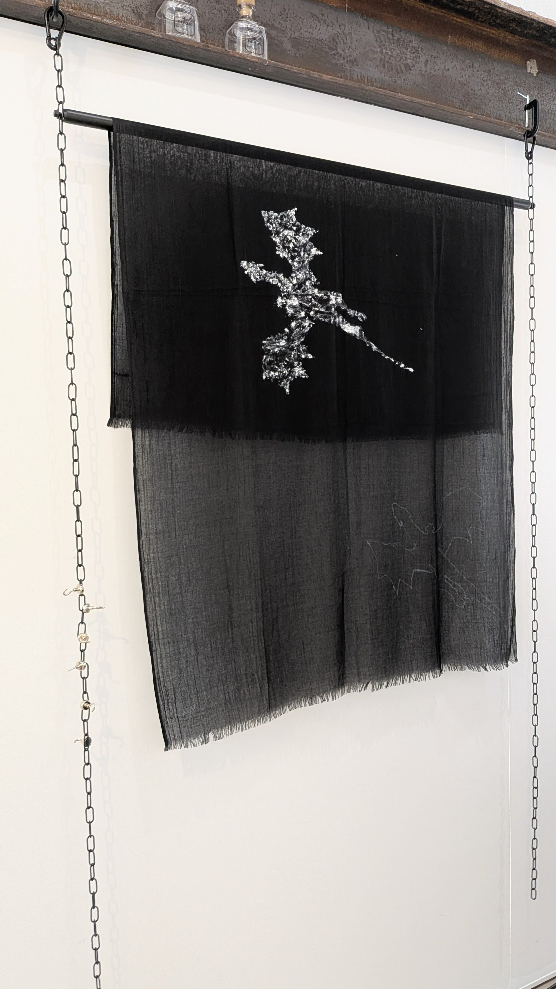 Scarf - Organic Cotton - Dragon - Handmade