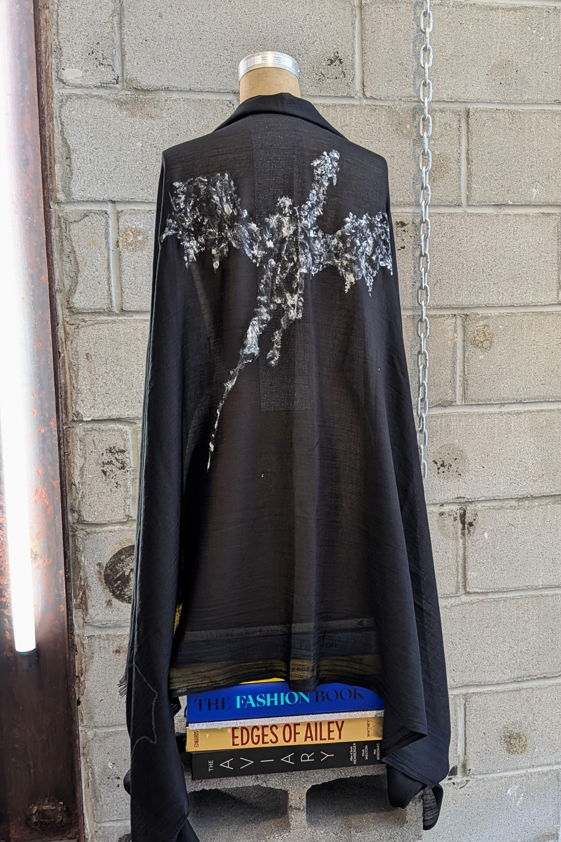Scarf - Organic Cotton - Dragon - Handmade