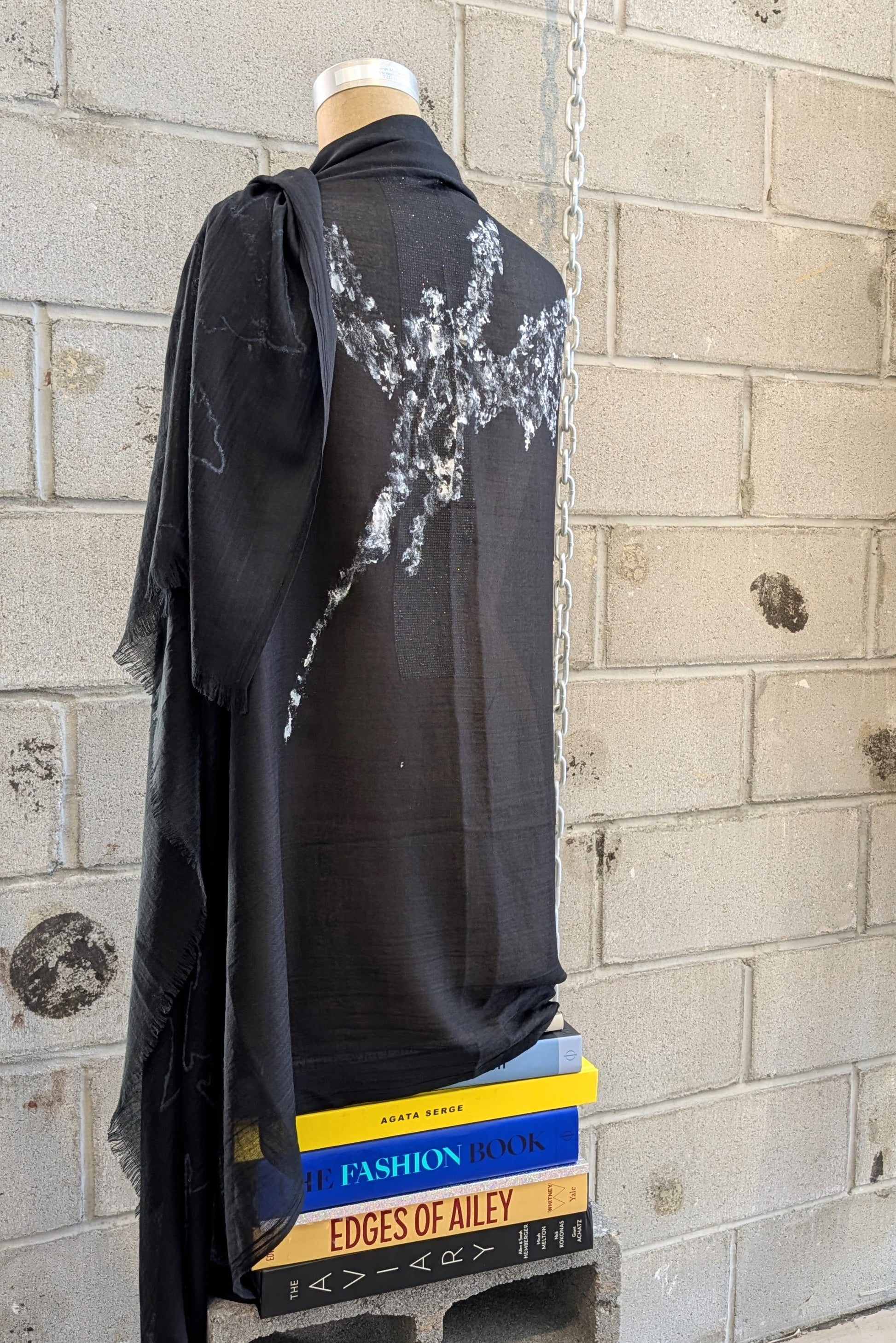 Scarf - Organic Cotton - Dragon - Handmade