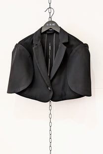 Rundholz - Bolero - Cropped jacket - Circle sleeve - Virgin wool -  Black