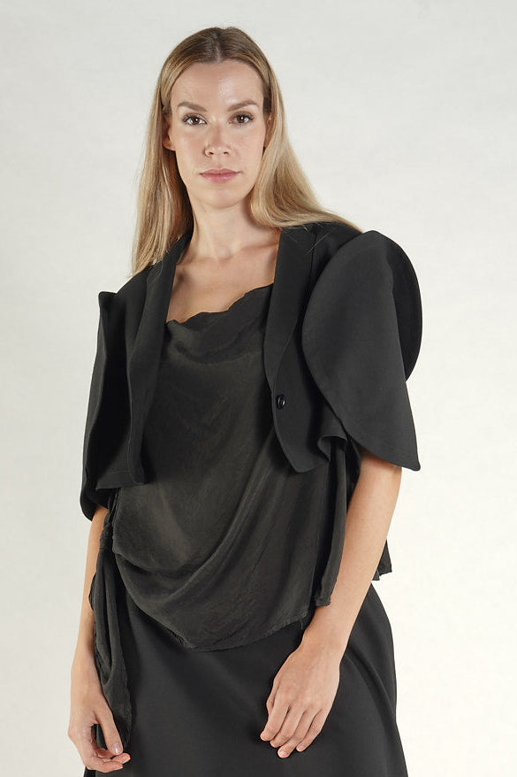 Rundholz - Bolero - Cropped jacket - Circle sleeve - Virgin wool -  lack