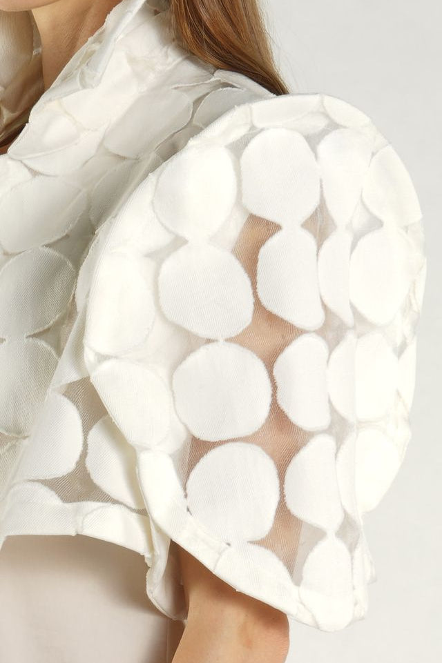 Rundholz - Bolero - Cropped jacket - Polka dots - Off white - LiLi The First