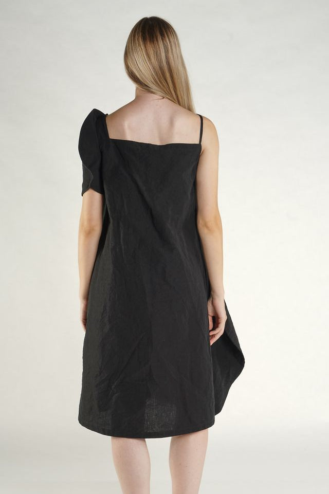 Rundholz - Dress - Architectural - Linen - Circles - Black - LiLi The First