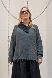 Rundholz - Sweater - Green - Oversized - Silk