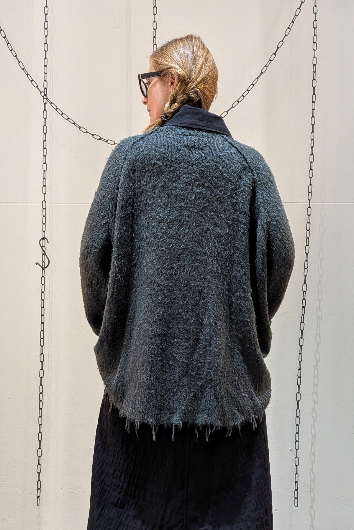 Rundholz - Sweater - Green - Oversized - Silk
