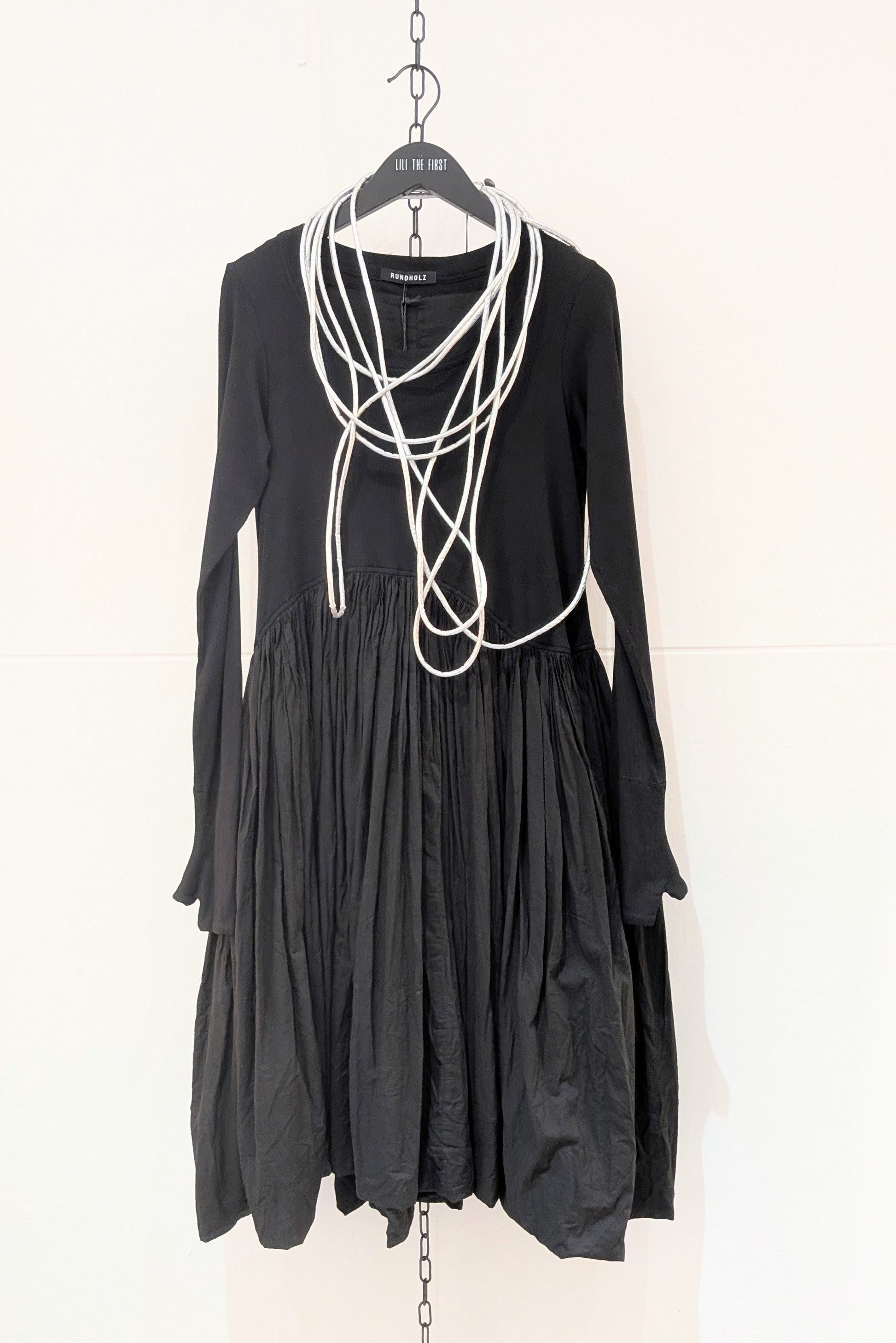 Rundholz Dress - Cotton  - Long sleeves - Black