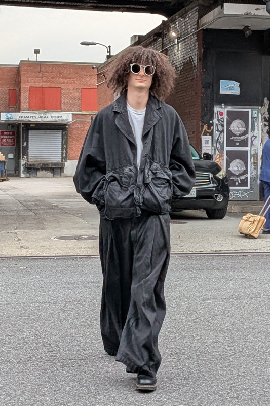 Rundholz oversized denim pants at LiLi The First boutique NYC