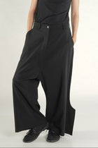 Rundholz Pants Trousers - Dropped Crotch - Virgin wool - Unisex - Black