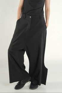 Rundholz Pants Trousers - Dropped Crotch - Virgin wool - Unisex - Black