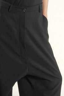 Rundholz Pants Trousers - Dropped Crotch - Virgin wool - Unisex - Black