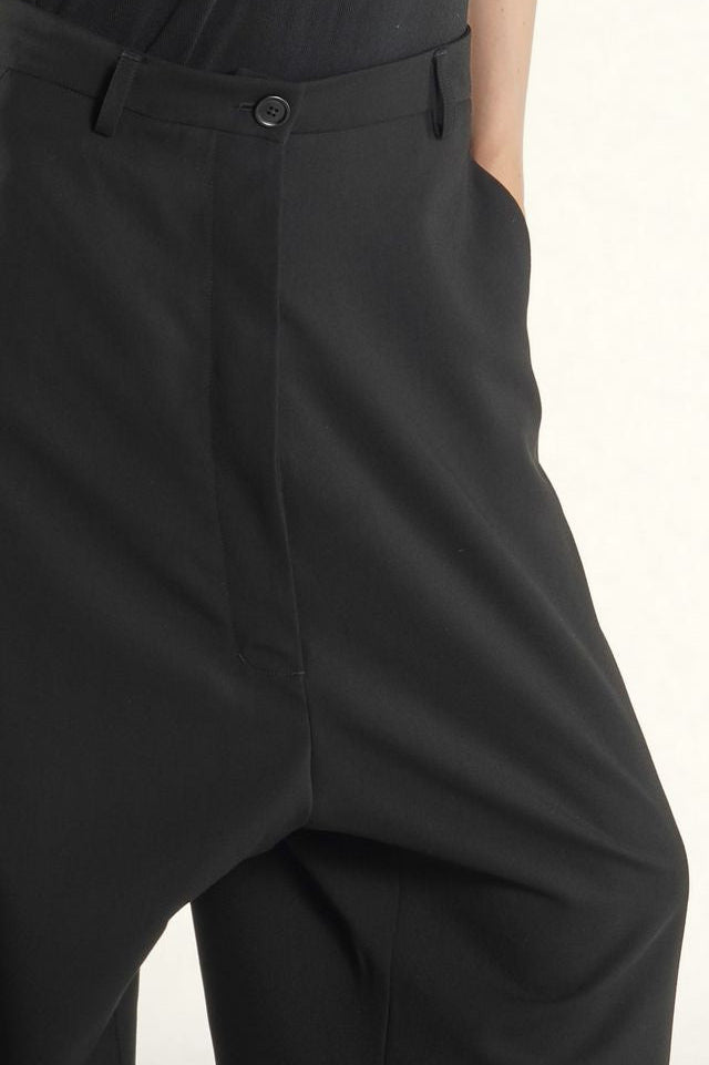 Rundholz Pants Trousers - Dropped Crotch - Virgin wool - Unisex - Black