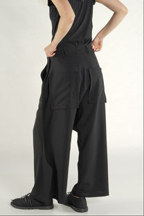 Rundholz Pants Trousers - Dropped Crotch - Virgin wool - Unisex - Black