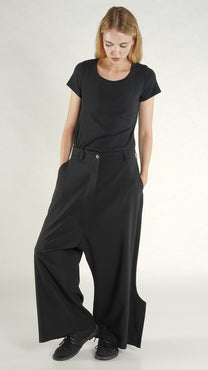 Rundholz Pants Trousers - Dropped Crotch - Virgin wool - Unisex - Black