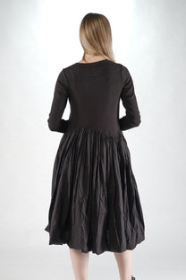 Rundholz Dress - Cotton  - Long sleeves - Black