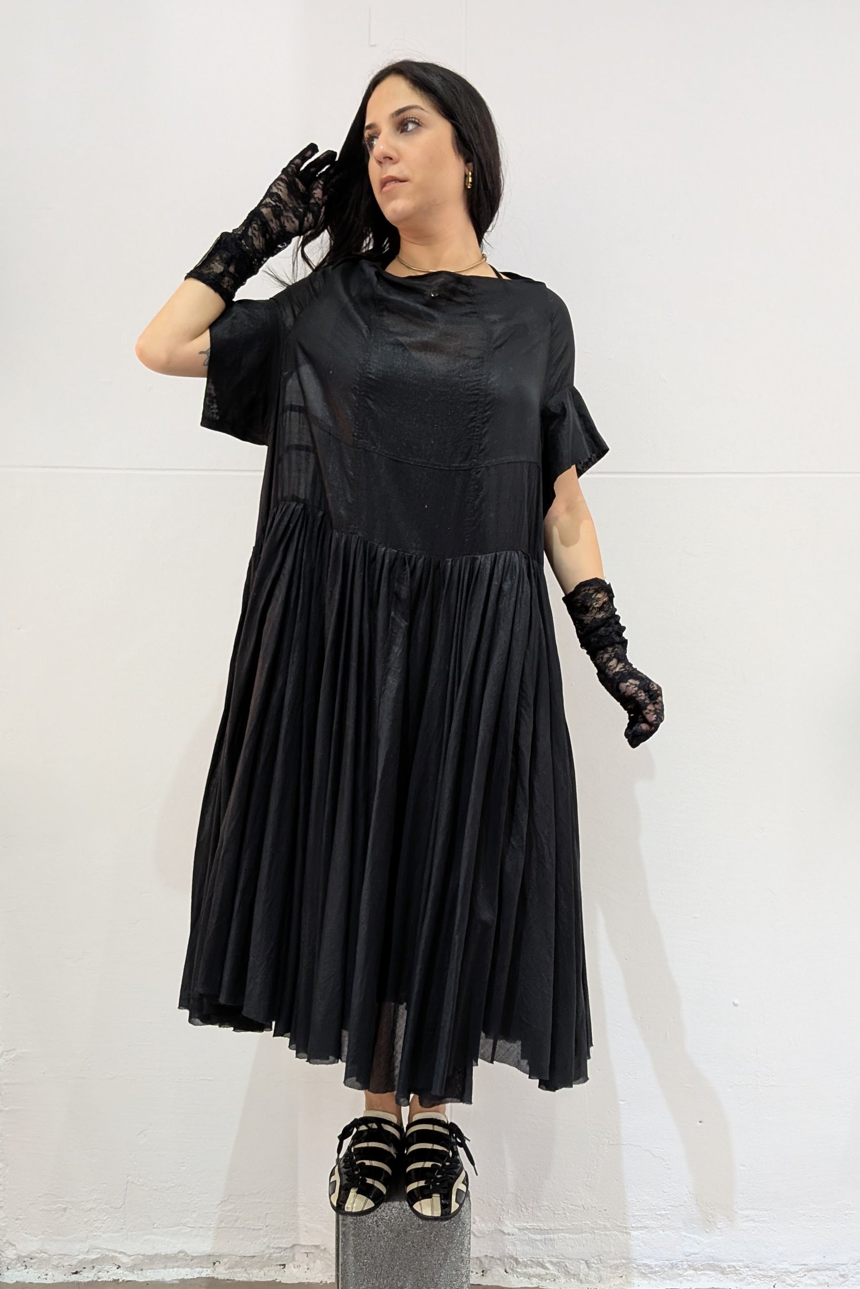 Rundholz NYC LiLi The First Meatpacking, layered black cotton dress