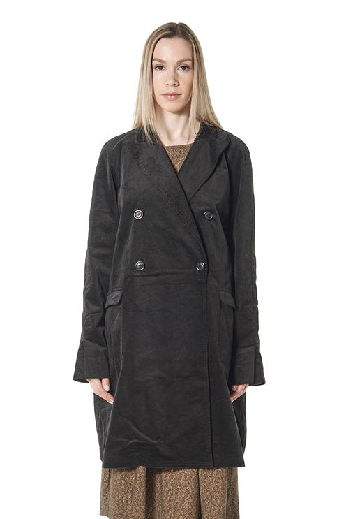 Runmdholz Black Label - Coat duster - double breast - Velvet - Oversized