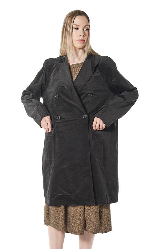 Runmdholz Black Label - Coat duster - double breast - Velvet - Oversized