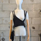 Sandrine Philippe leather harness top with a bag