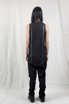 Sandrine Philippe tank Top Bubble Leather Panel – Textural Experimental Design