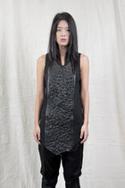 Sandrine Philippe tank Top Bubble Leather Panel – Textural Experimental Design
