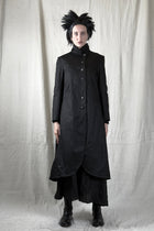 Sandrine Philippe - Coat - Cotton - Overcoat - Black Pleats