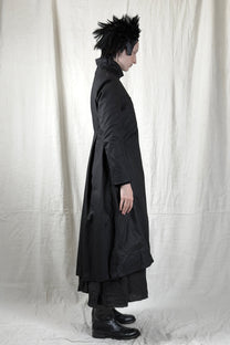Sandrine Philippe - Coat - Cotton - Overcoat - Black Pleats