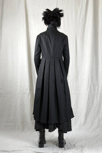 Sandrine Philippe - Coat - Cotton - Overcoat - Black Pleats