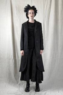 Sandrine Philippe - Coat - Cotton - Overcoat - Black Pleats