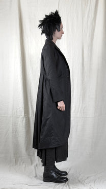 Sandrine Philippe - Coat - Cotton - Overcoat - Black Pleats