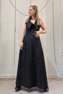 Sandrine Philippe - Dress - Maxi - Cotton - Open Back - Button down