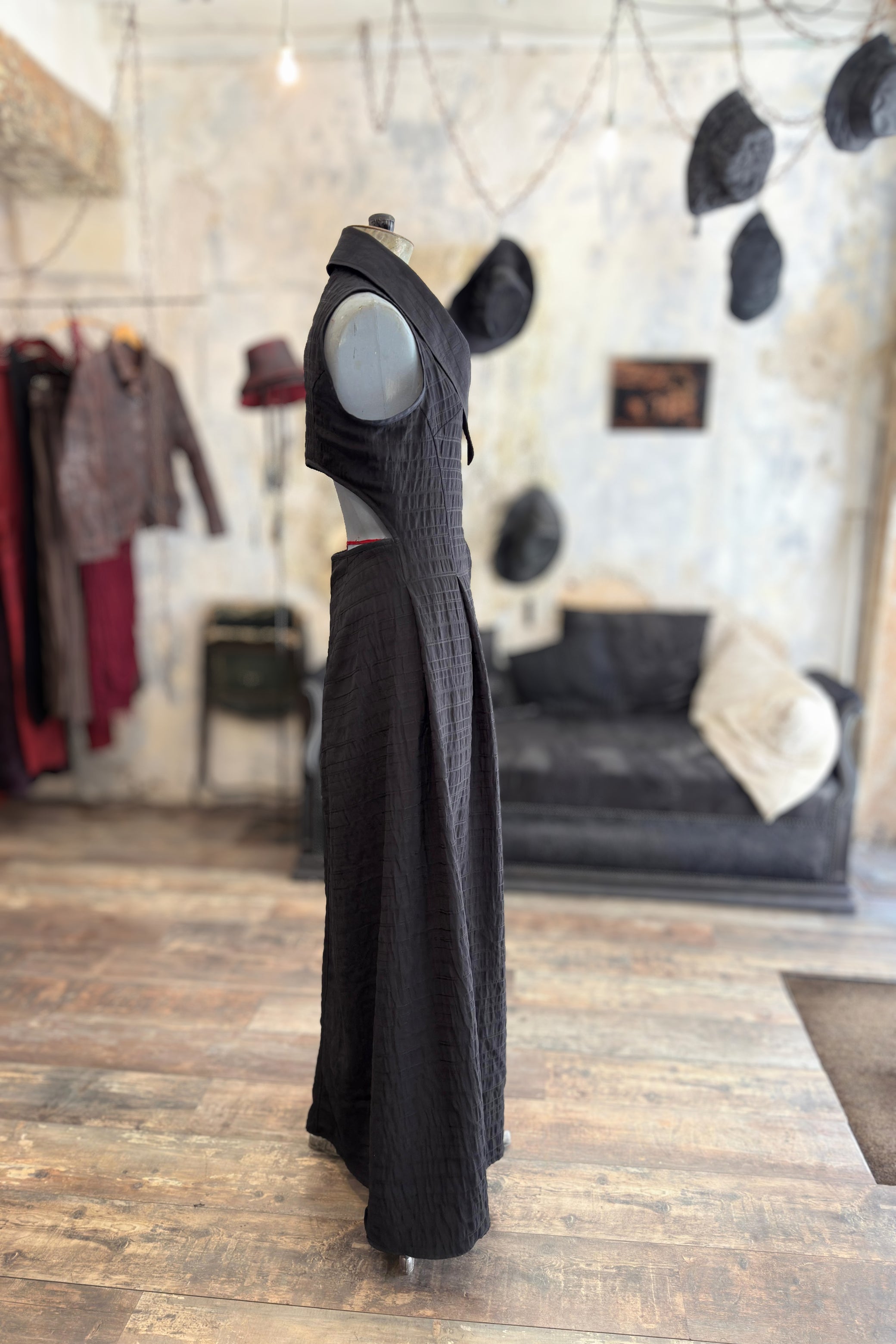 Sandrine Philippe - Dress - Maxi - Cotton - Open Back - Button down