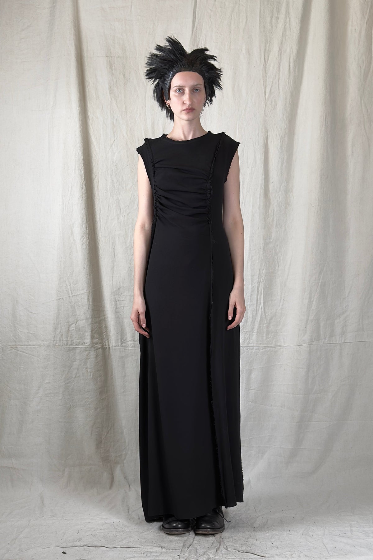 Sandrine Philippe - Dress - Maxi - Cotton crepe - black