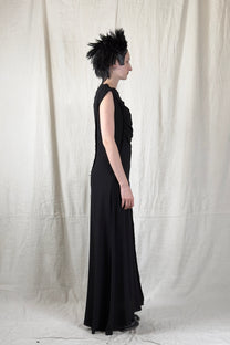Sandrine Philippe - Dress - Maxi - Cotton crepe - black